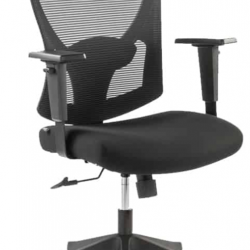 Silla semi-ejecutiva H2 mesh / tela color negro brazos ajustables